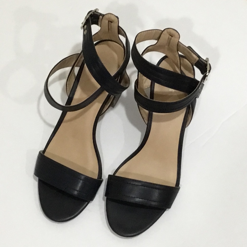 Apt. 9 Ankle Strap Open Black Shoe Size 8 - image 3